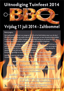 Poster BBQ - Tuinfeest Zaltbommel