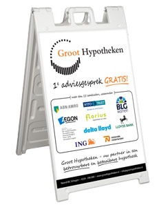 Sandwichboard voor Groot Hypotheken