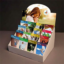 Display met gebedskaarten